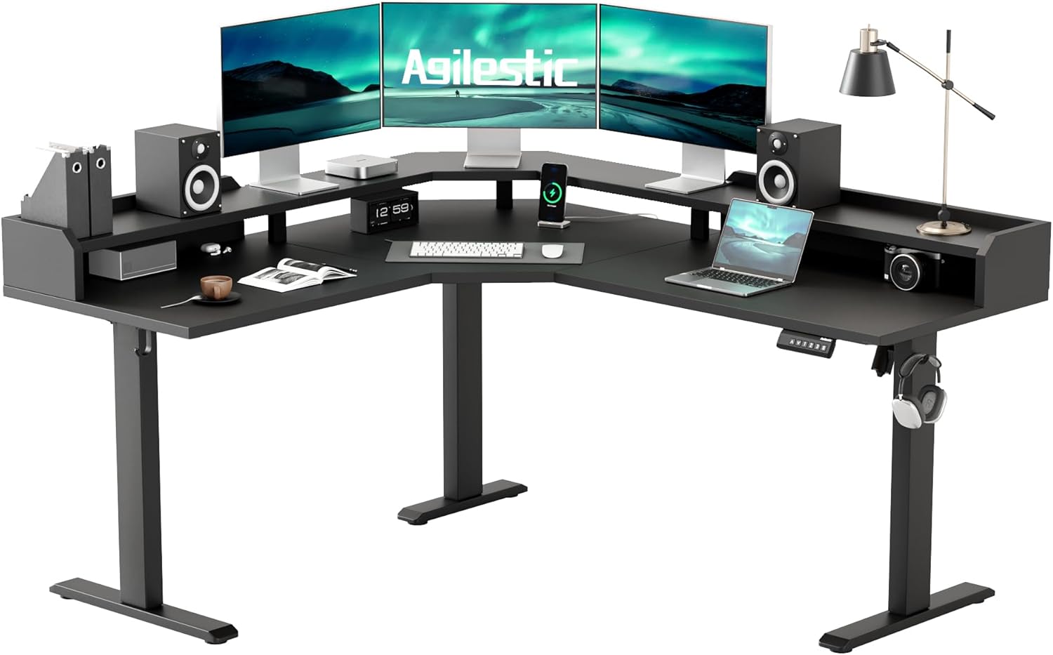 Agilestic L Shaped Standing Desk for Home Office Use