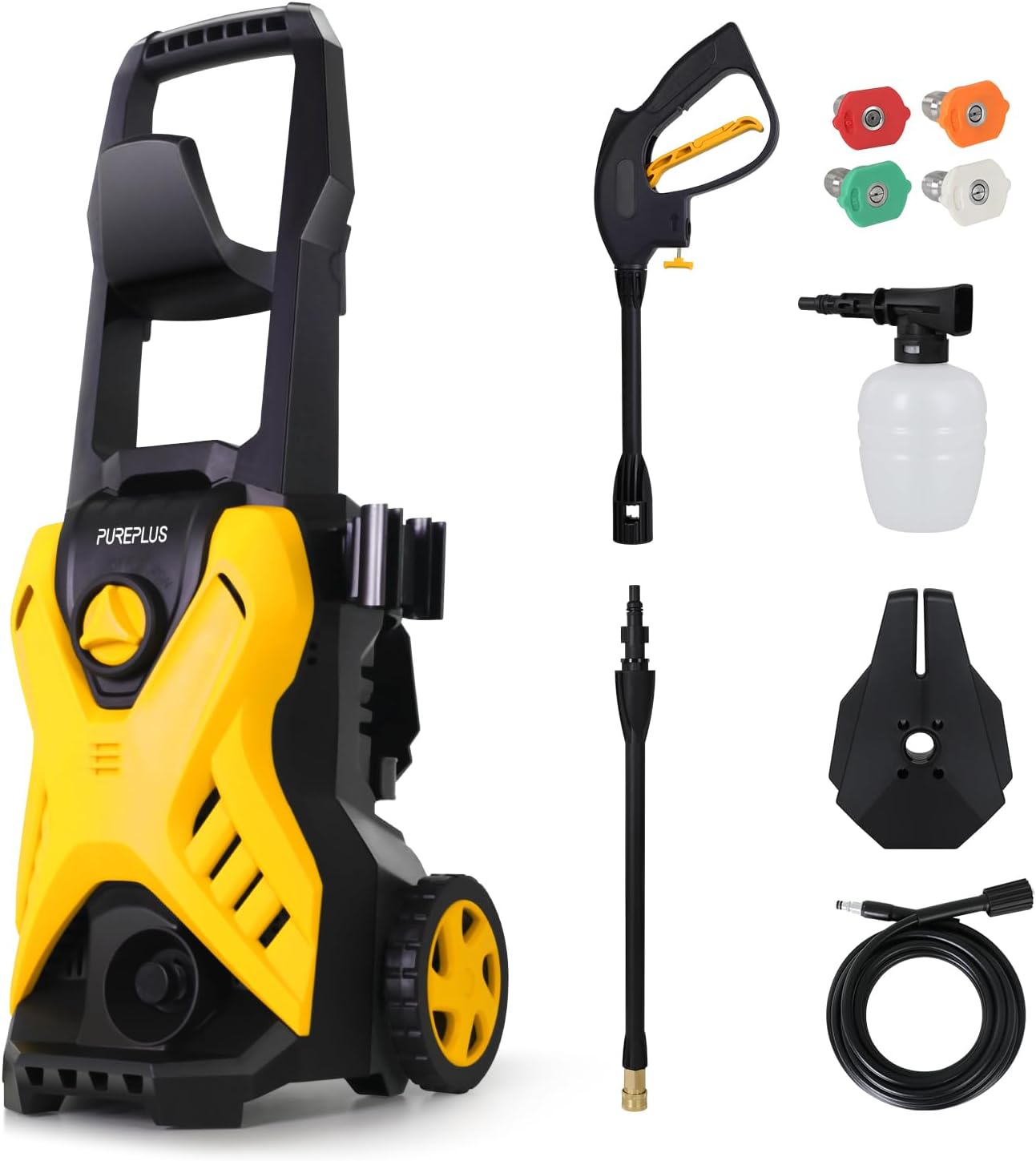 3000 PSI Power Washer with 4 Nozzles & Soap Cannon for Ultimate Cleaning