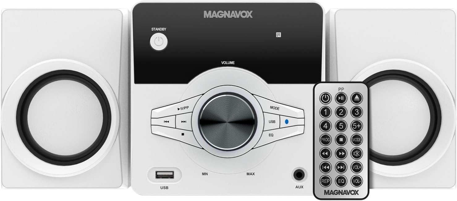 Magnavox MM442 CD Shelf System with Bluetooth and Remote Control