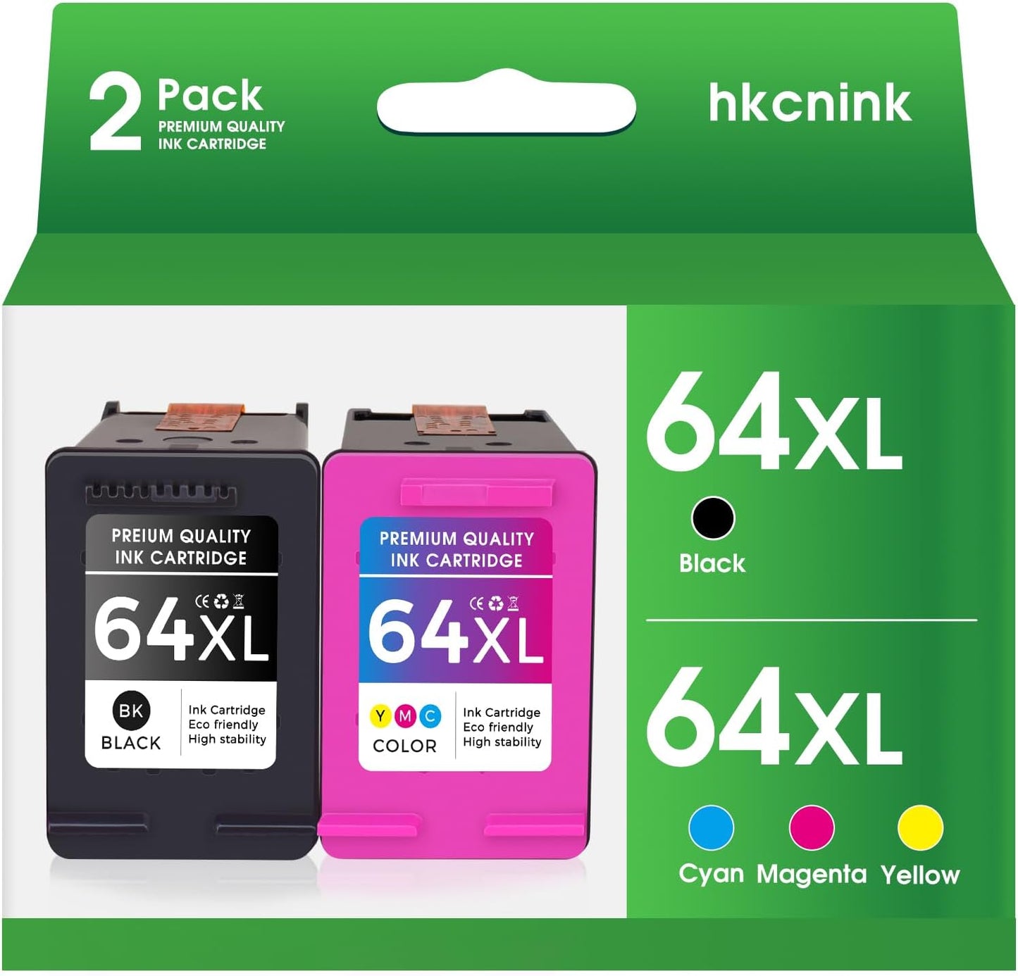 64XL Ink Cartridge Combo Pack Replacement for HP Envy Printers