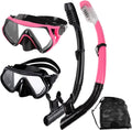 Snorkeling Gear Snorkel Mask Scuba Set - Clear View Dry Snorkel