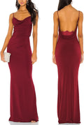 Aigeman Women Spaghetti Straps Mermaid Evening Gown for Events
