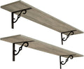 DINZI LVJ Long Wall Shelves 47.3 in Set of 2 - Wide Floating Display