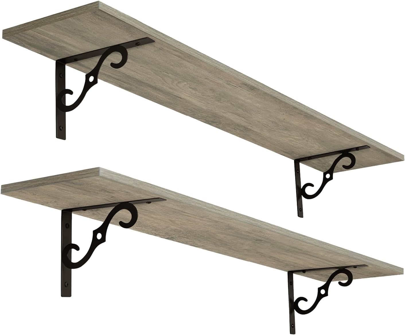 DINZI LVJ Long Wall Shelves Set of 2 for Stylish Home Storage