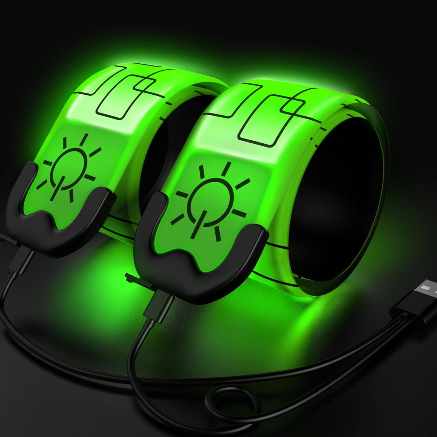 High Visibility LED Armband Set - Stay Safe Running at Night