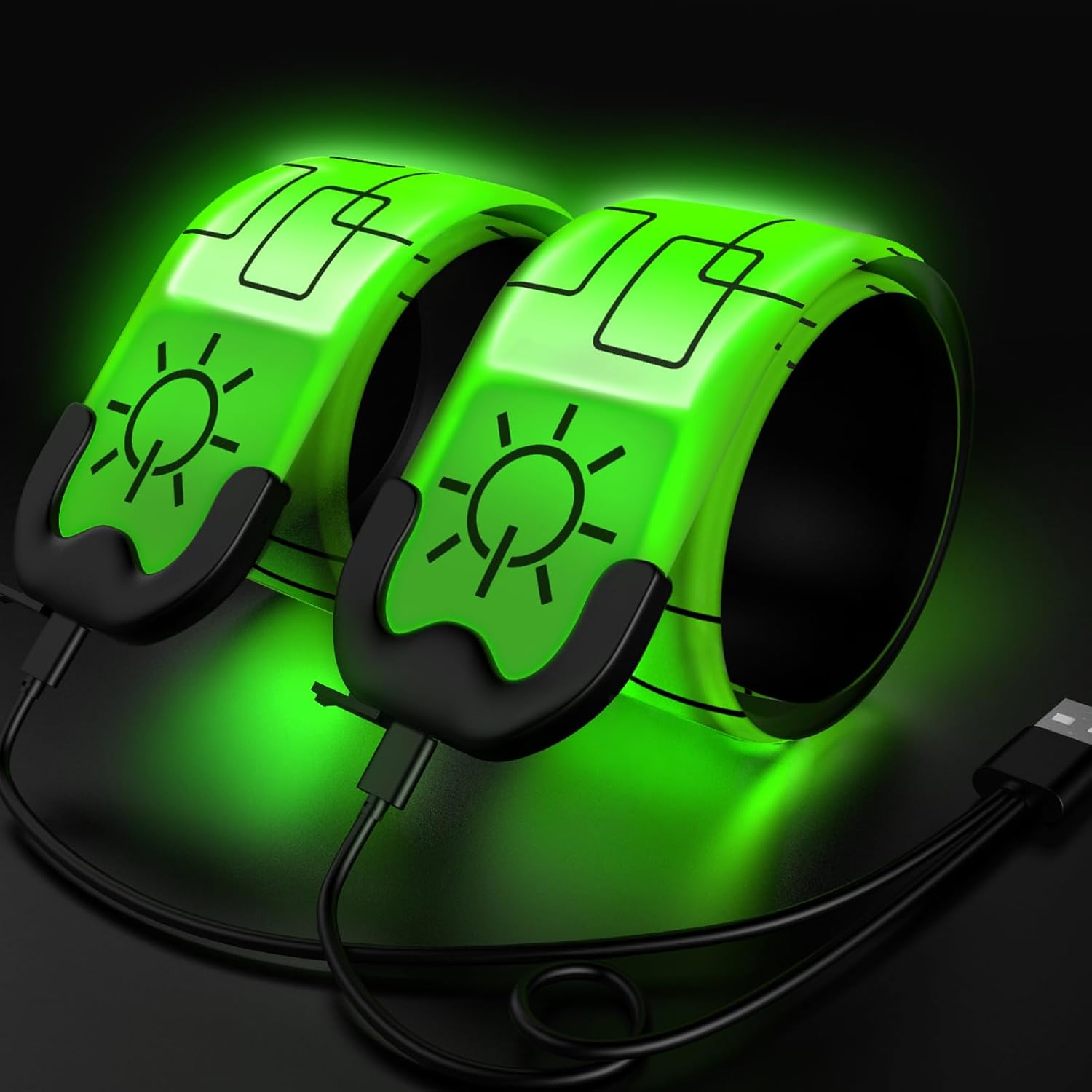 High Visibility LED Armband Set - Stay Safe Running at Night