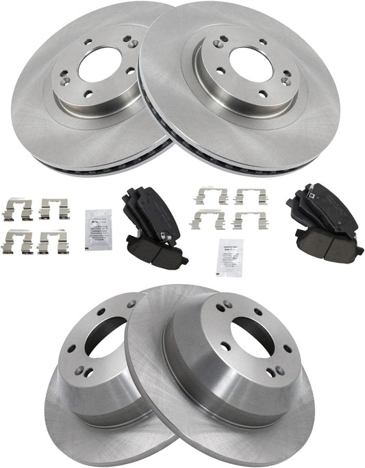 TRQ Brake Pad & Rotor Kit for 2013-2016 Hyundai Santa Fe Sport