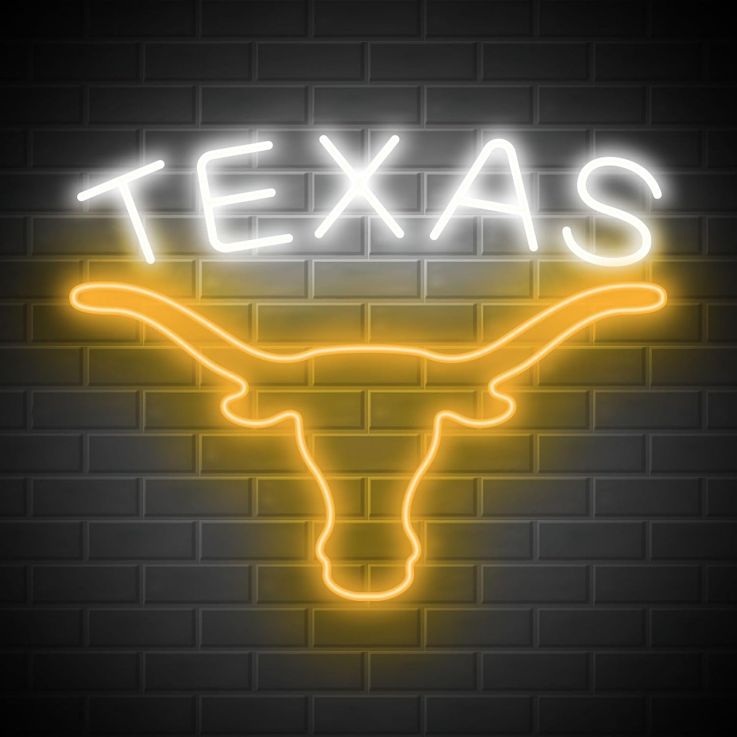 TEXAS Longhorn Neon Sign - Bright LED Bull Light for Decor