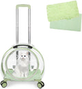 Transparent Fully Breathable Hard Cat Carrier with Wheels - Multiway