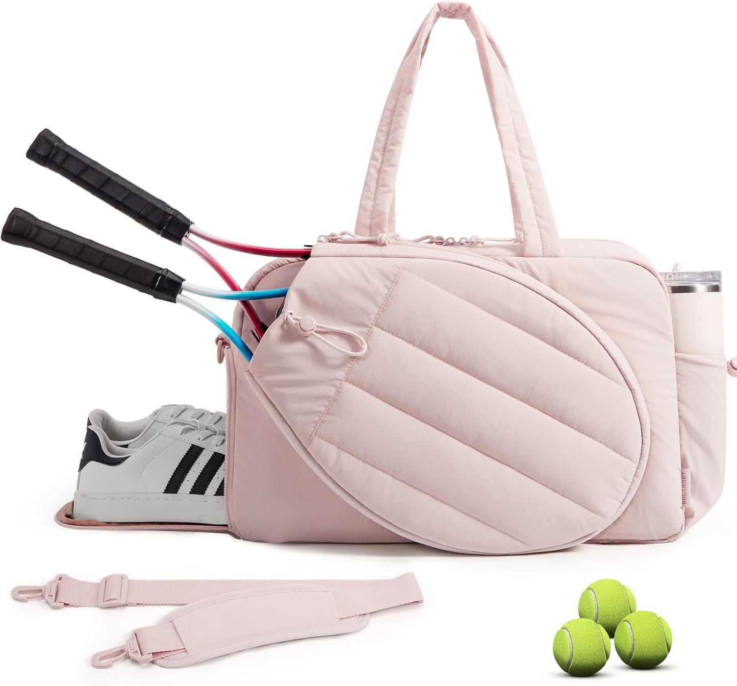 Tennis Gym Bag for Women with Shoe Compartment & Wet Pocket