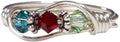 Mother's Birthstone Ring: Personalized Sterling Silver 3-Stone Ring