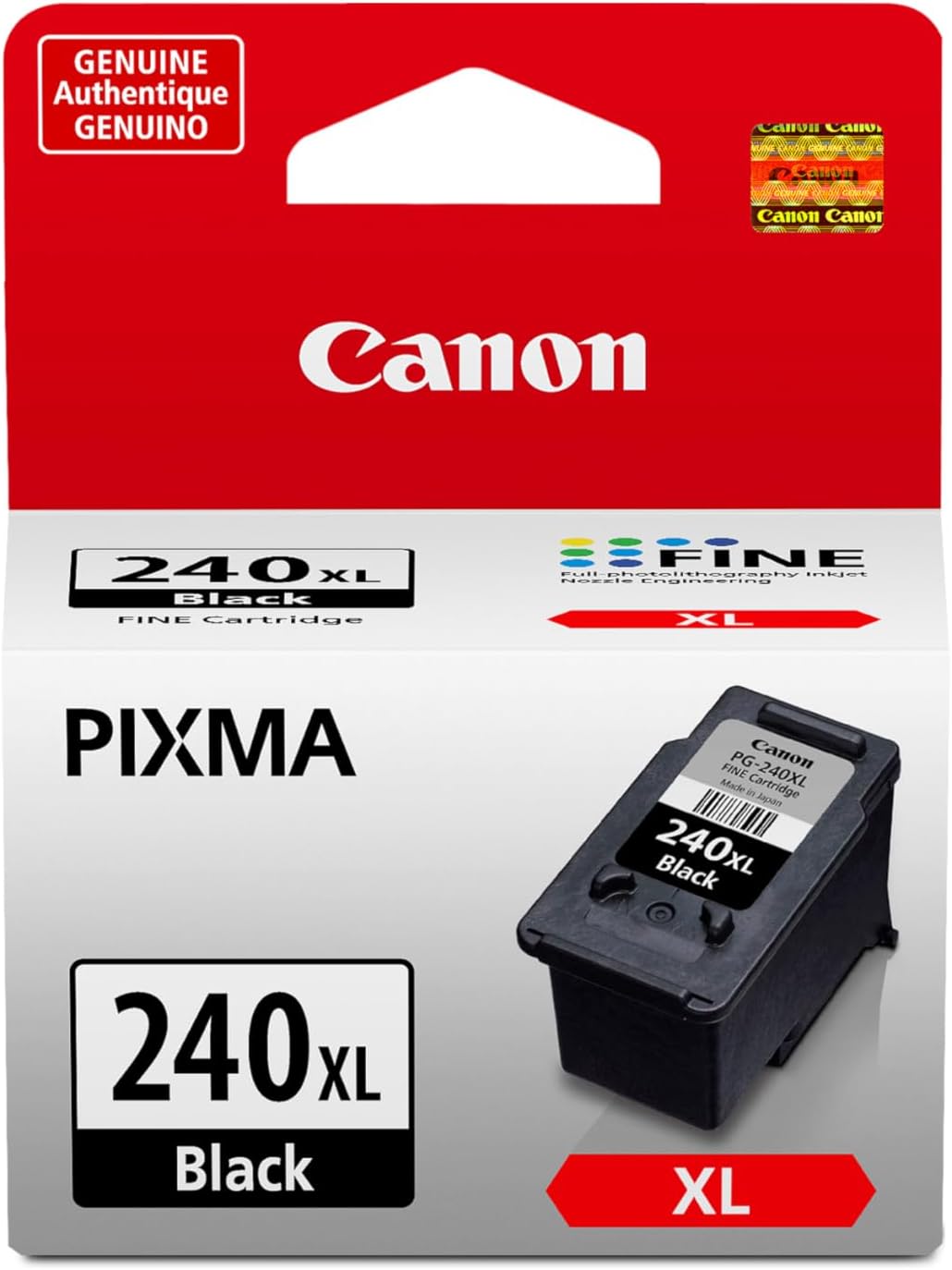 Canon PG-240 XL Genuine Black Ink Cartridge for Crisp Prints