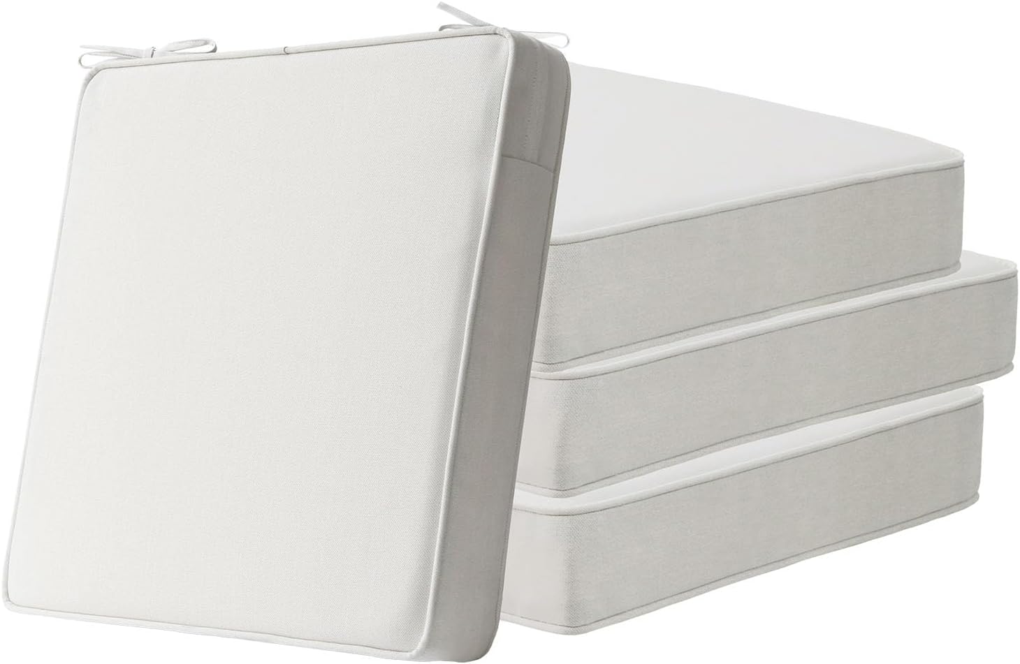 Square Corner Seat Cushions Set of 4 for Indoor Outdoor Use