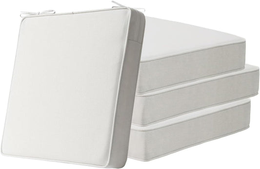 Square Corner Seat Cushions Set of 4 for Indoor Outdoor Use