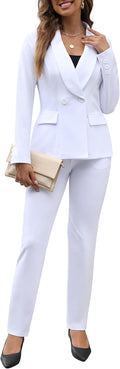 Women's Fall Business Pant Suit Long Sleeve Blazer Set - Smart Office