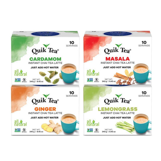 QuikTea Chai Tea Latte Variety Pack for Health and Flavor