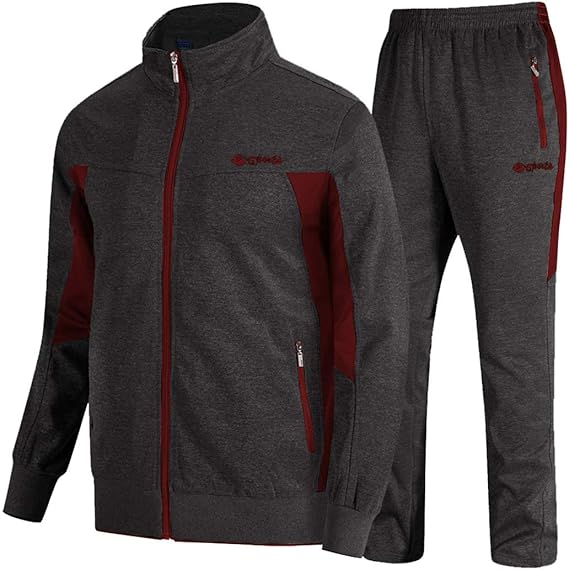 Men's Tracksuit Athletic Sports Casual Full Zip Sweatsuit for You