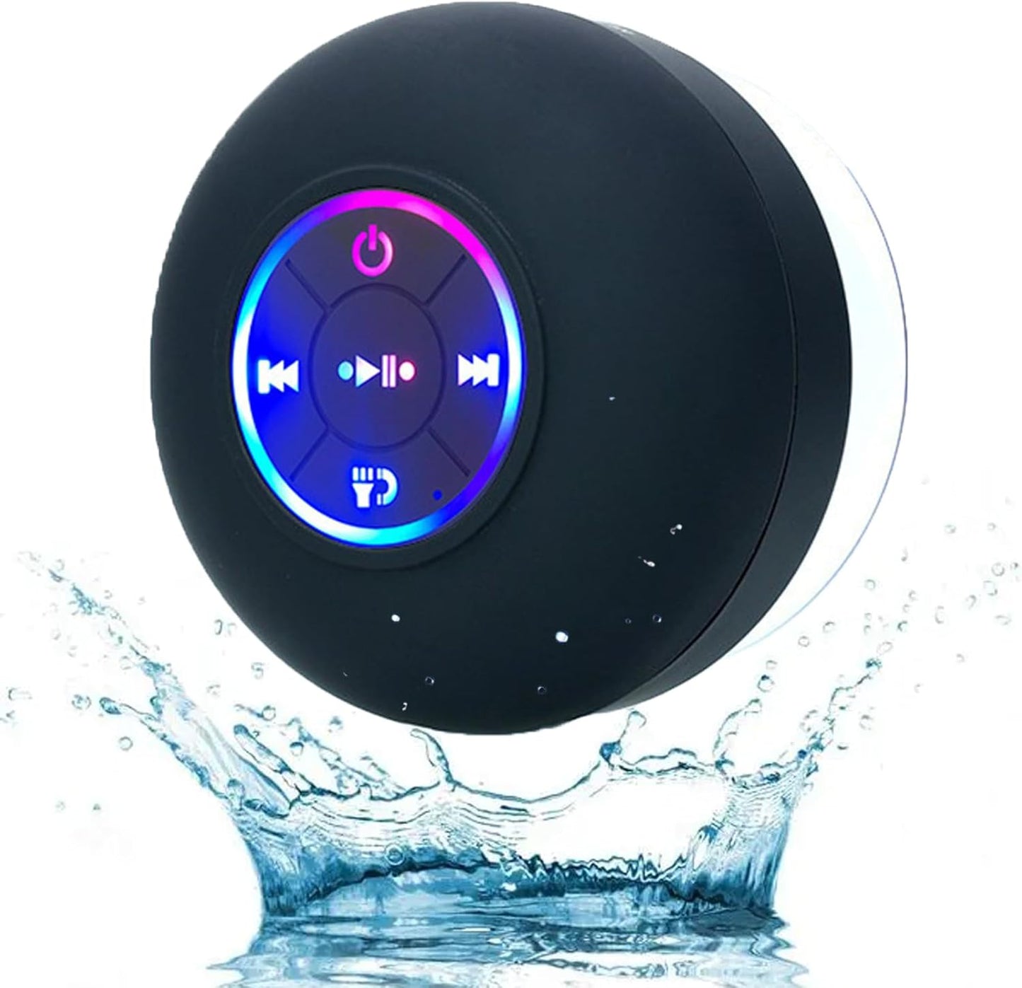 Durable Waterproof Mini Bluetooth Shower Speaker - HD Sound, LED Light