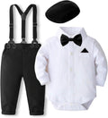 Baby Boy Dress Suit Tuxedo Set - Infant Gentleman Outfit