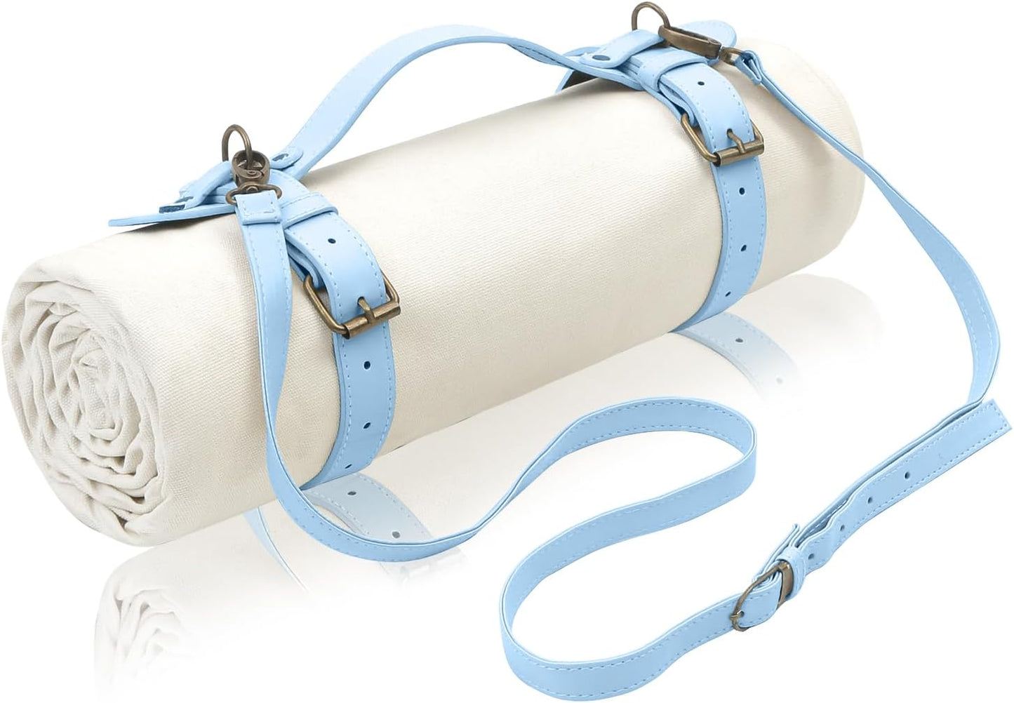 49 x 63 White Lightweight Water-Resistant Canvas Mat for Outdoors