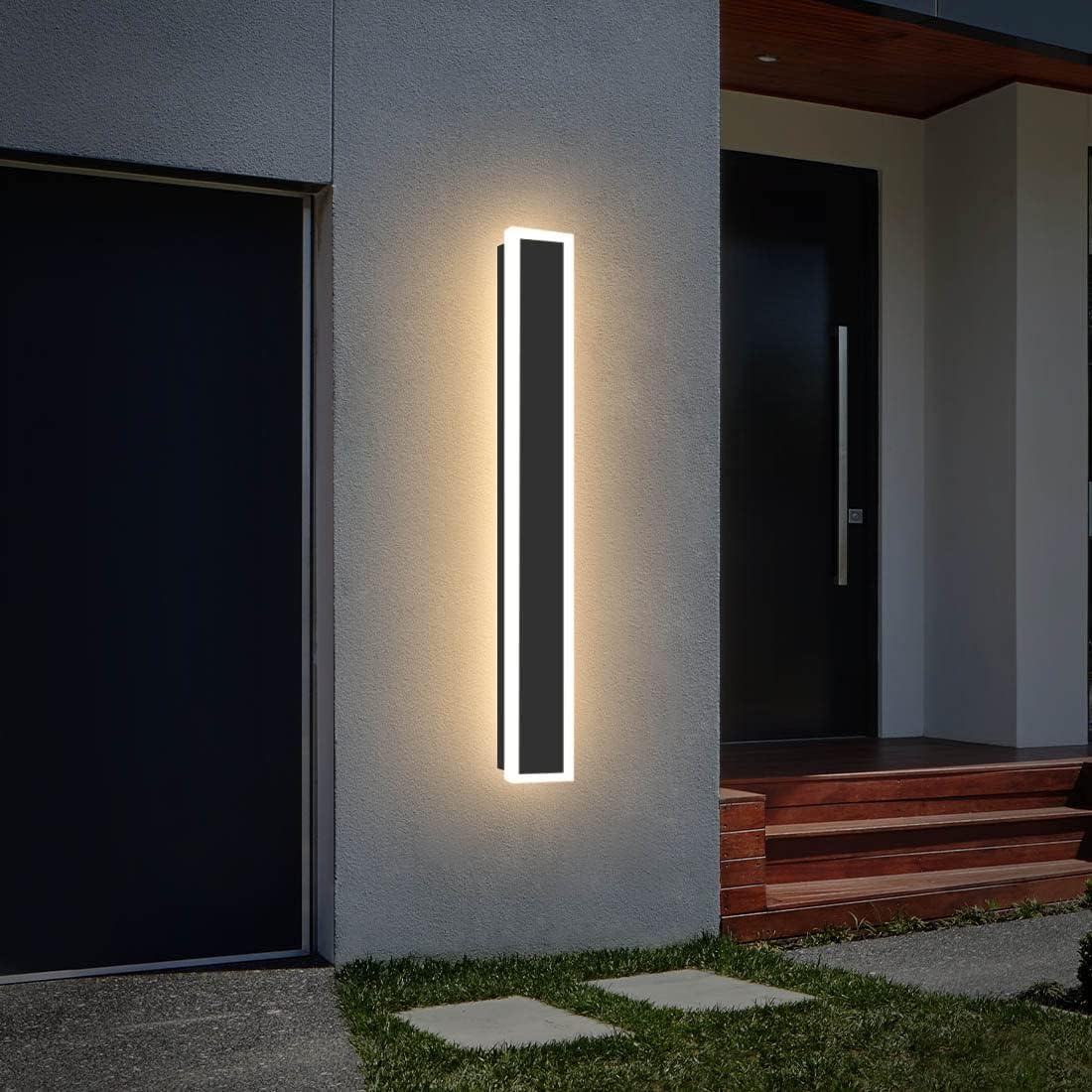 36IN Modern Outdoor Wall Light Fixture with Dimmable Options