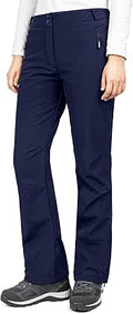 Women's Sleek Waterproof Softshell Ski Snow Pants - Insulated High