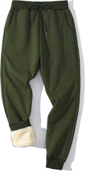 Gihuo Men's Winter Fleece Pants Sherpa Lined Joggers - Warm Everyday