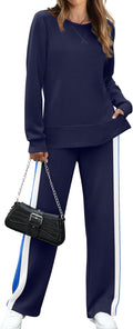 OFEEFAN Women's 2 Piece Lounge Set - Comfy Travel Tracksuit Pant