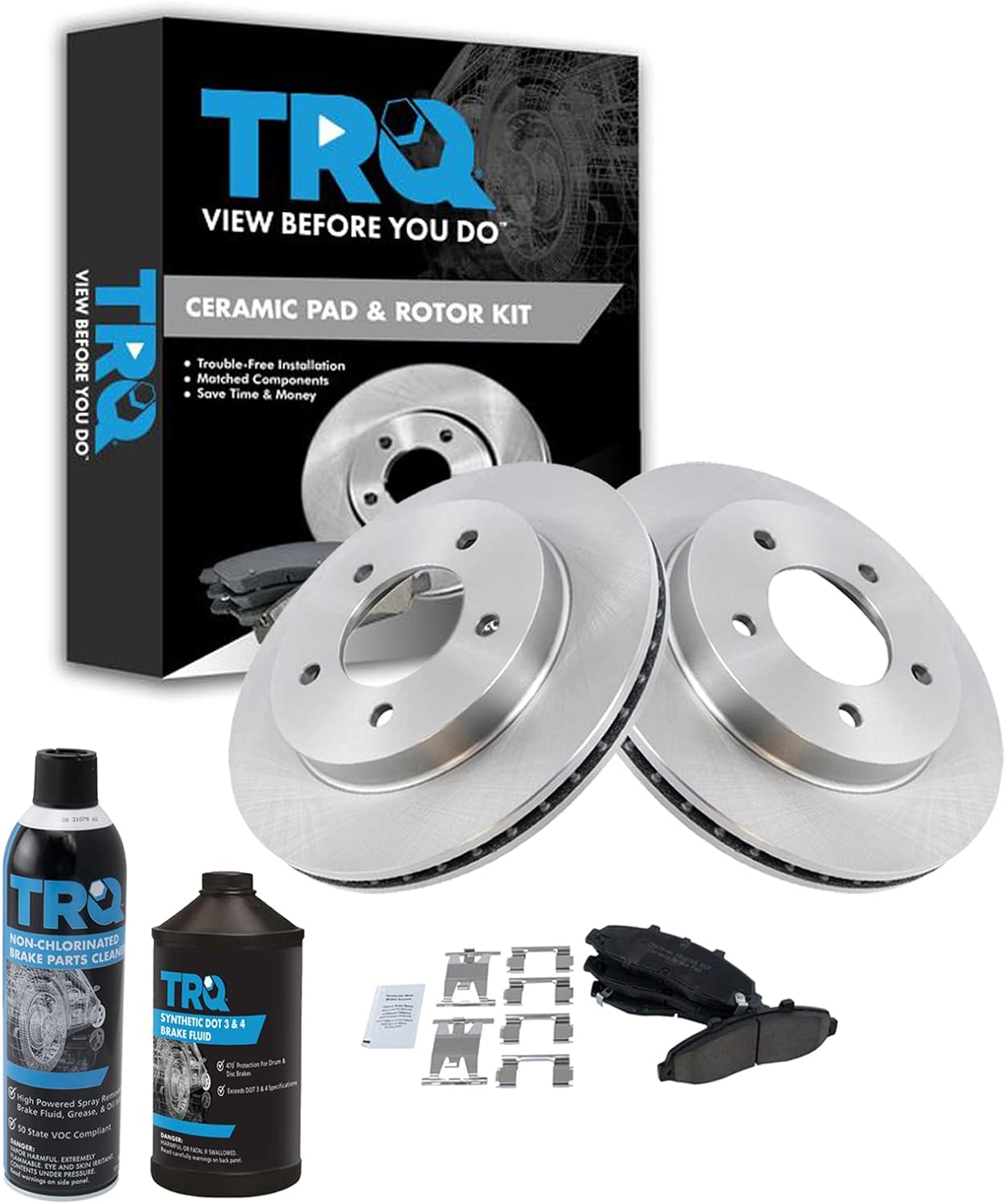 TRQ Front Brake Pad & Rotor Kit for 1997-2004 Ford F-150