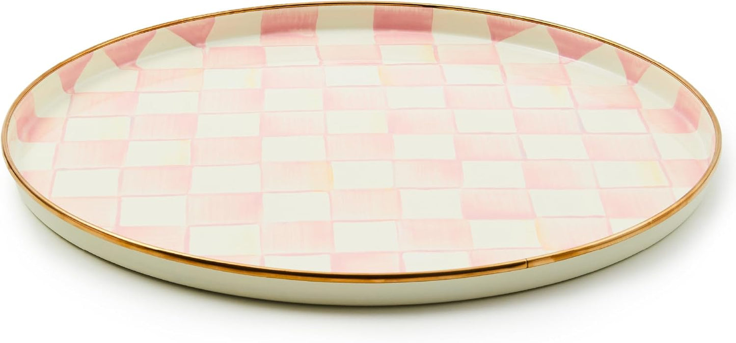 MACKENZIE-CHILDS Enamel Round Tray for Unique Serving Needs
