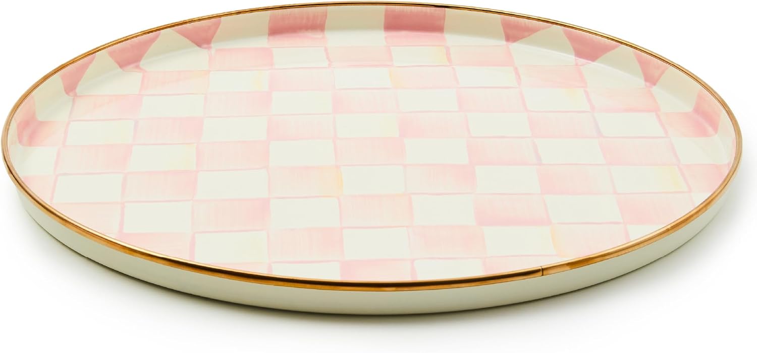 MACKENZIE-CHILDS Enamel Round Tray for Unique Serving Needs