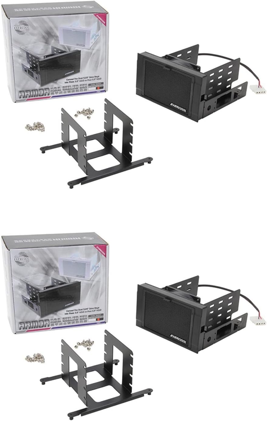 EverCool Dual 5.25 in. Drive Bay to Triple 3.5 in. HDD Cooling Box