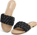 Braided Womens Sandals Round Open Toe Fashion Slide Sandals - Dressy