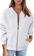 Womens Long Sleeve Zip Up Sweatshirt Jacket - Lightweight Casual Layer