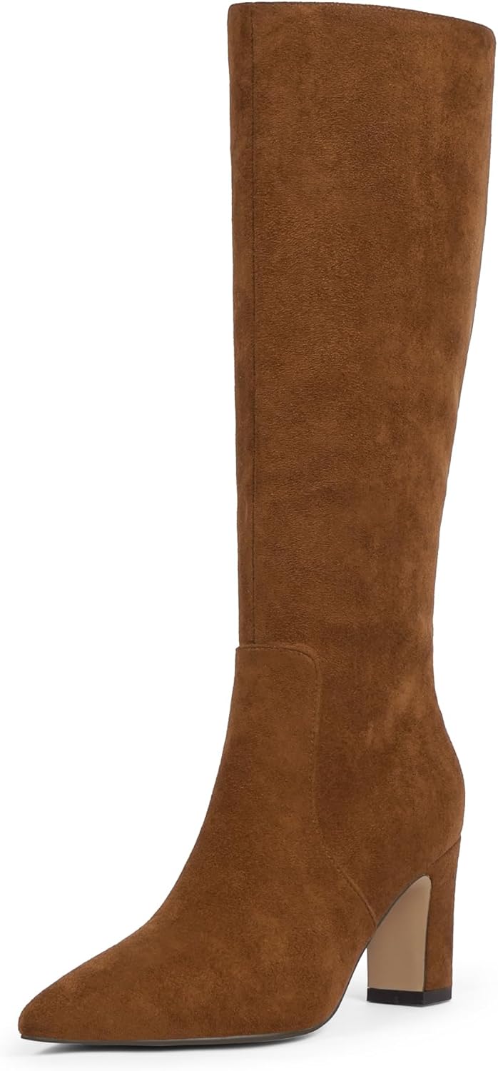 Knee High Boots for Women with 3-Inch Chunky Heel Comfort