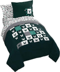 Minecraft Creeper Twin Comforter Set - Soft Checkered Gamer Bedding