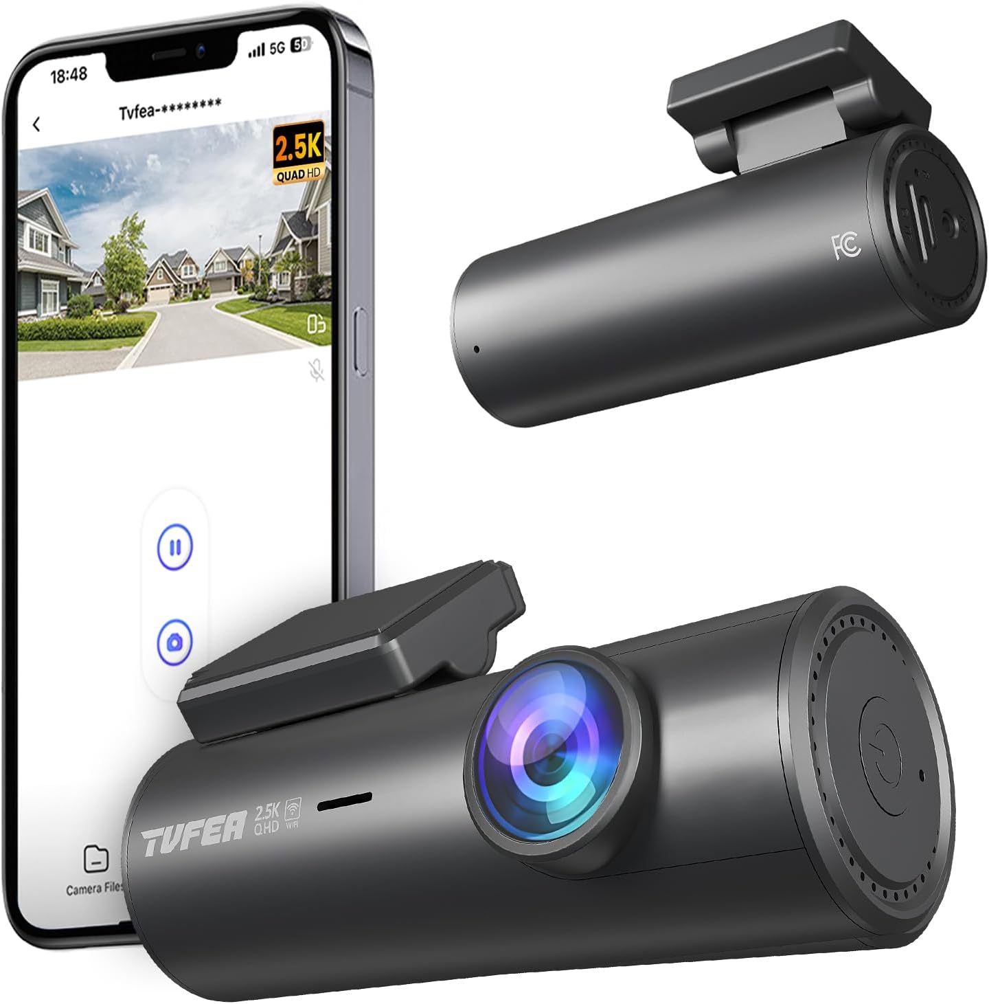 High-Def Dash Cam: Wi-Fi, Night Vision, Parking Mode