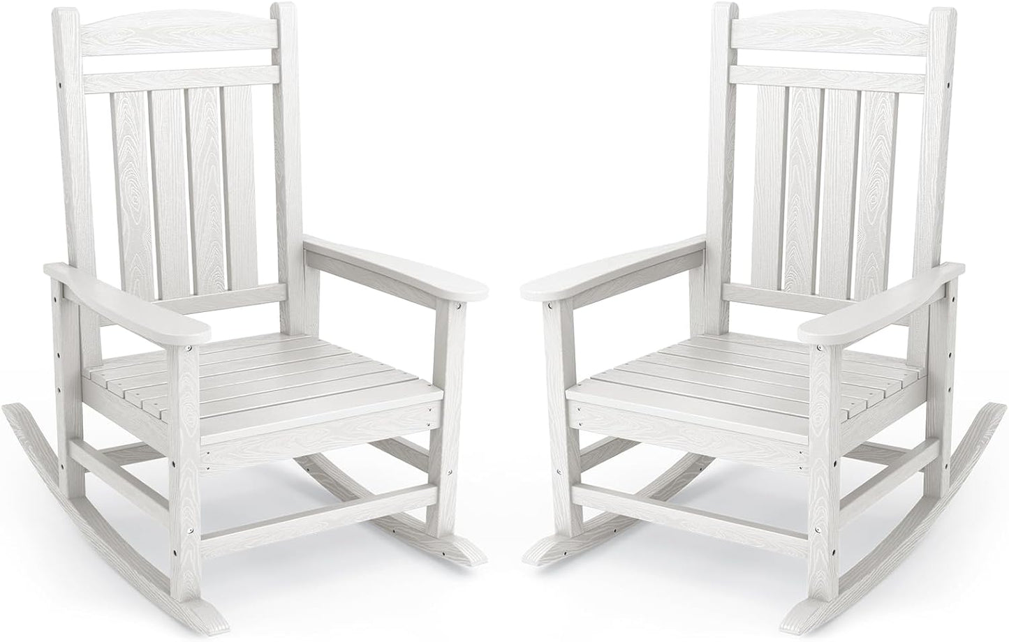 KINGYES Oversized Patio Rocking Chair Set of 2 for Ultimate Comfort