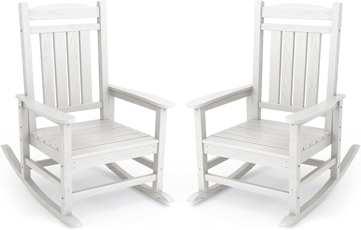KINGYES Oversized Patio Rocking Chair Set of 2 for Ultimate Comfort