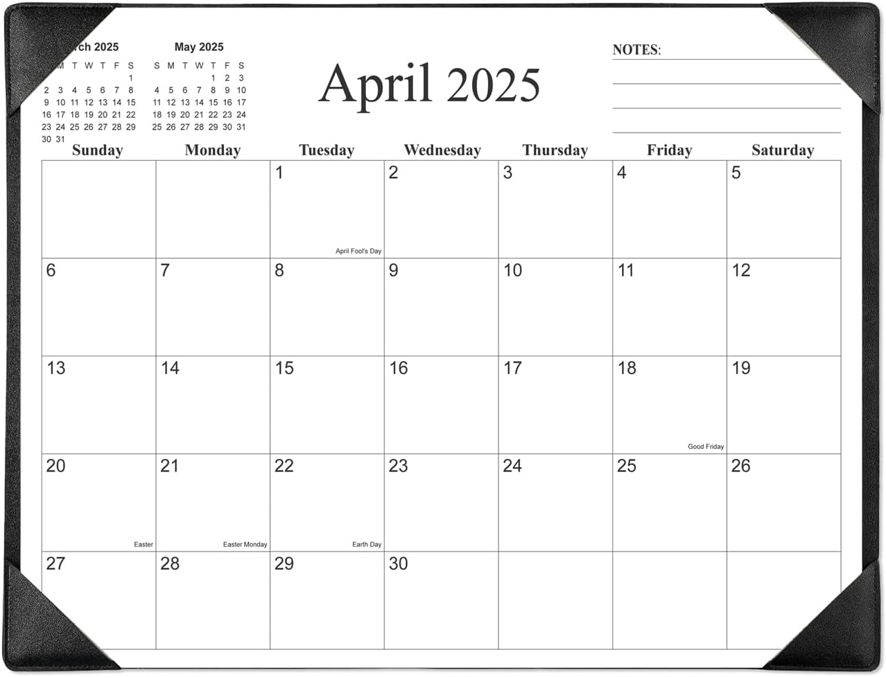 2025-2026 15-Month Desk Pad Calendar with Mat - Stay Organized!