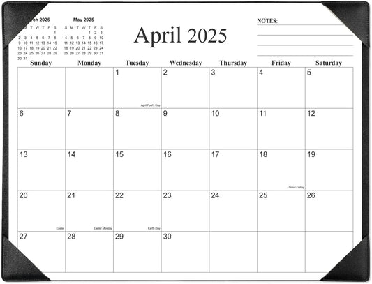 2025-2026 15-Month Desk Pad Calendar with Mat - Stay Organized!