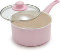 GreenLife 2 Quart Ceramic Nonstick Saucepan in Pink - PFAS-Free