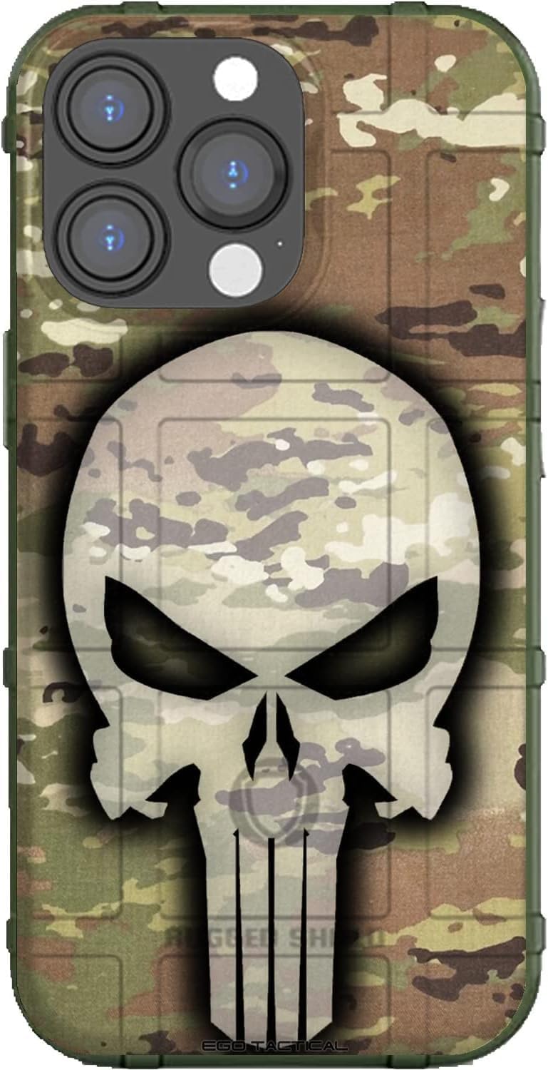 EGO TACTICAL Rugged Shield Case for iPhone 16 Pro Max - Ghost Punisher