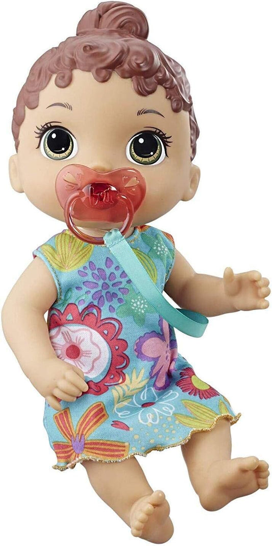 Interactive Baby Doll: 10 Sound Effects, Brown Hair, Pacifier - Ages 3 & Up
