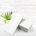 Vamos Tile 100-Piece Glossy Dolomite White Peel and Stick Subway Tile