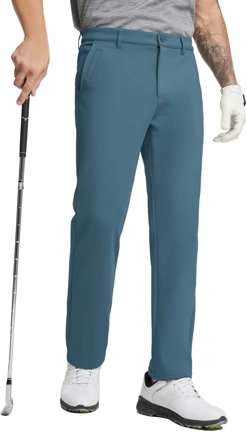 M MAELREG Golf Fleece Lined Pants for Men - Insulated Winter Wear