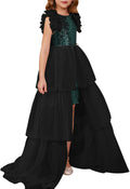GRACE KARIN Girls Sequin Ruffle Prom Maxi Dress - Sparkle for Special