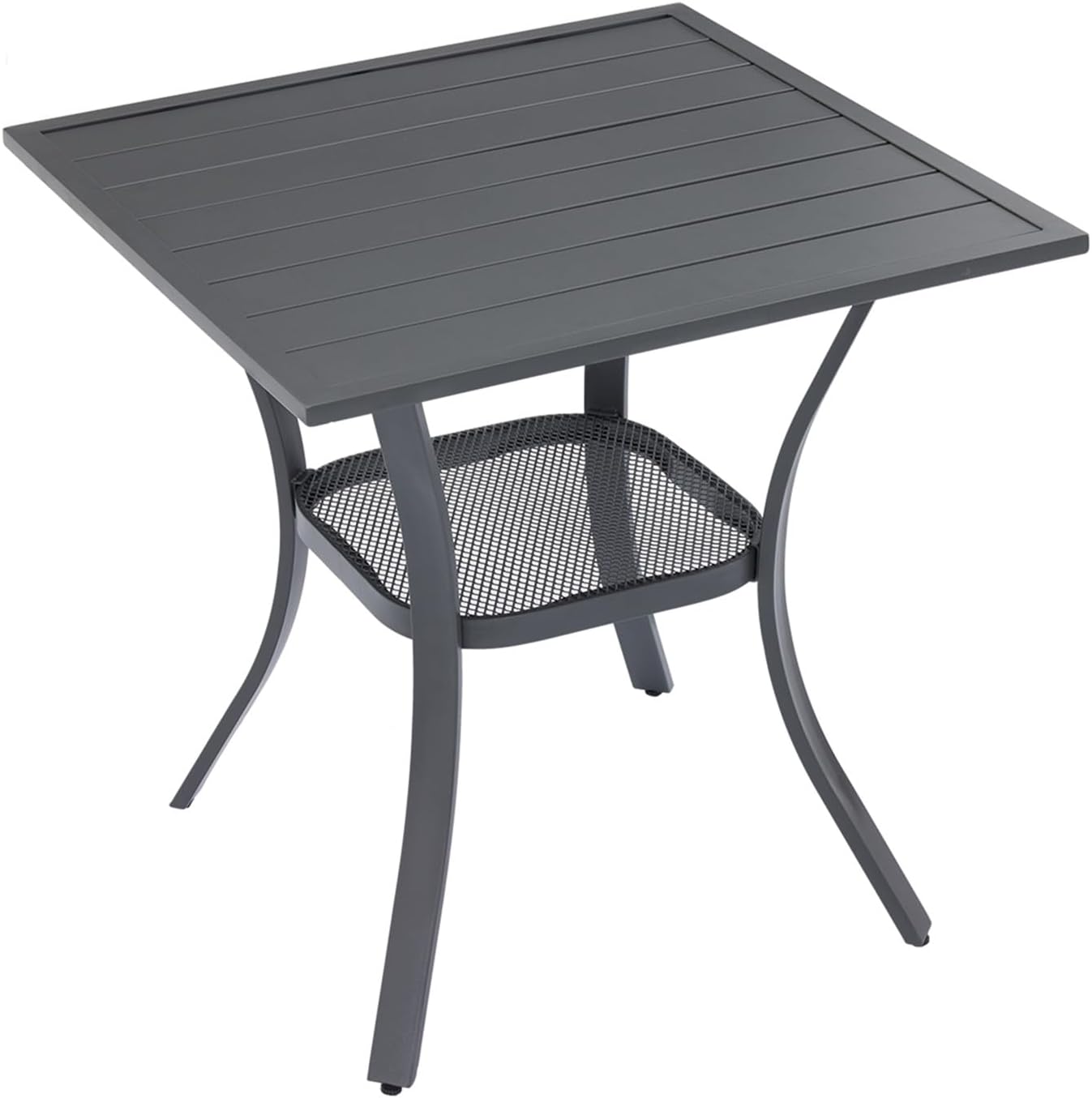 VICLLAX Small Square Outdoor Patio Table for Garden Use