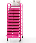 GOFLAME 10-Drawer Rolling Storage Cart - Compact Mobile Organization