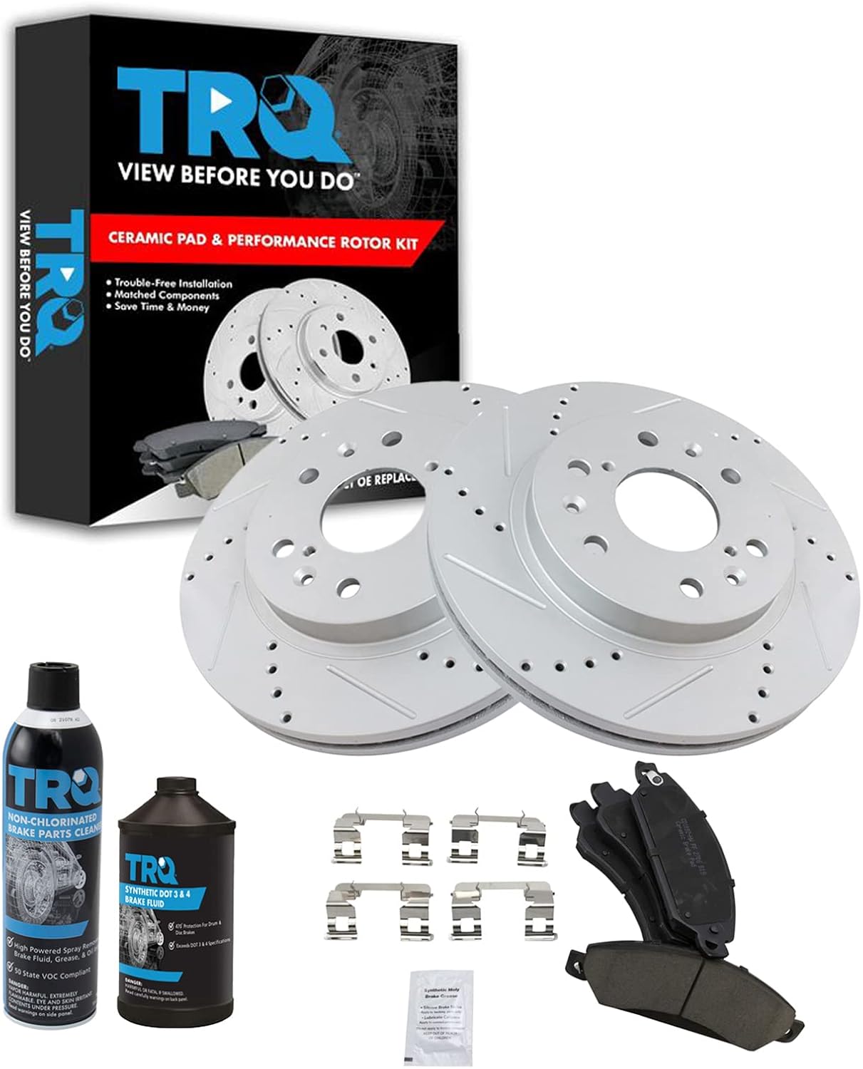 Premium G-Coated Brake Pad & Rotor Kit for Cadillac & GMC